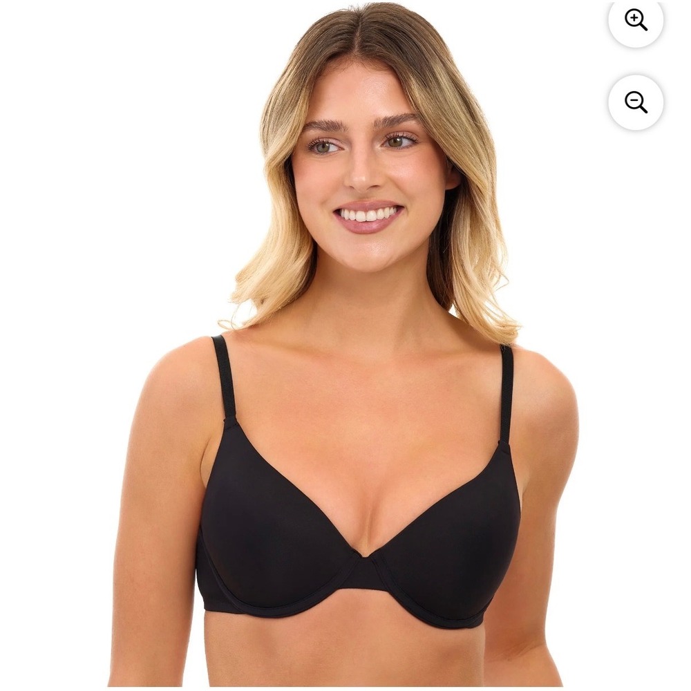 NWT No Boundaries Women's Lightly Lined Underwire T-Shirt Bra Black – Size 38B